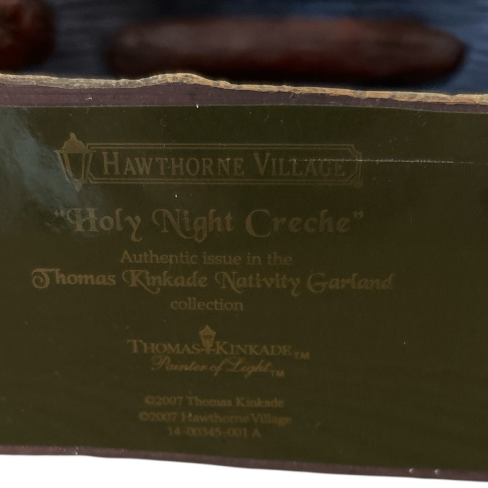 Thomas Kinkade Hawthorne Village Christmas Nativity Holy Family Night Set Creche - Picture 12 of 12
